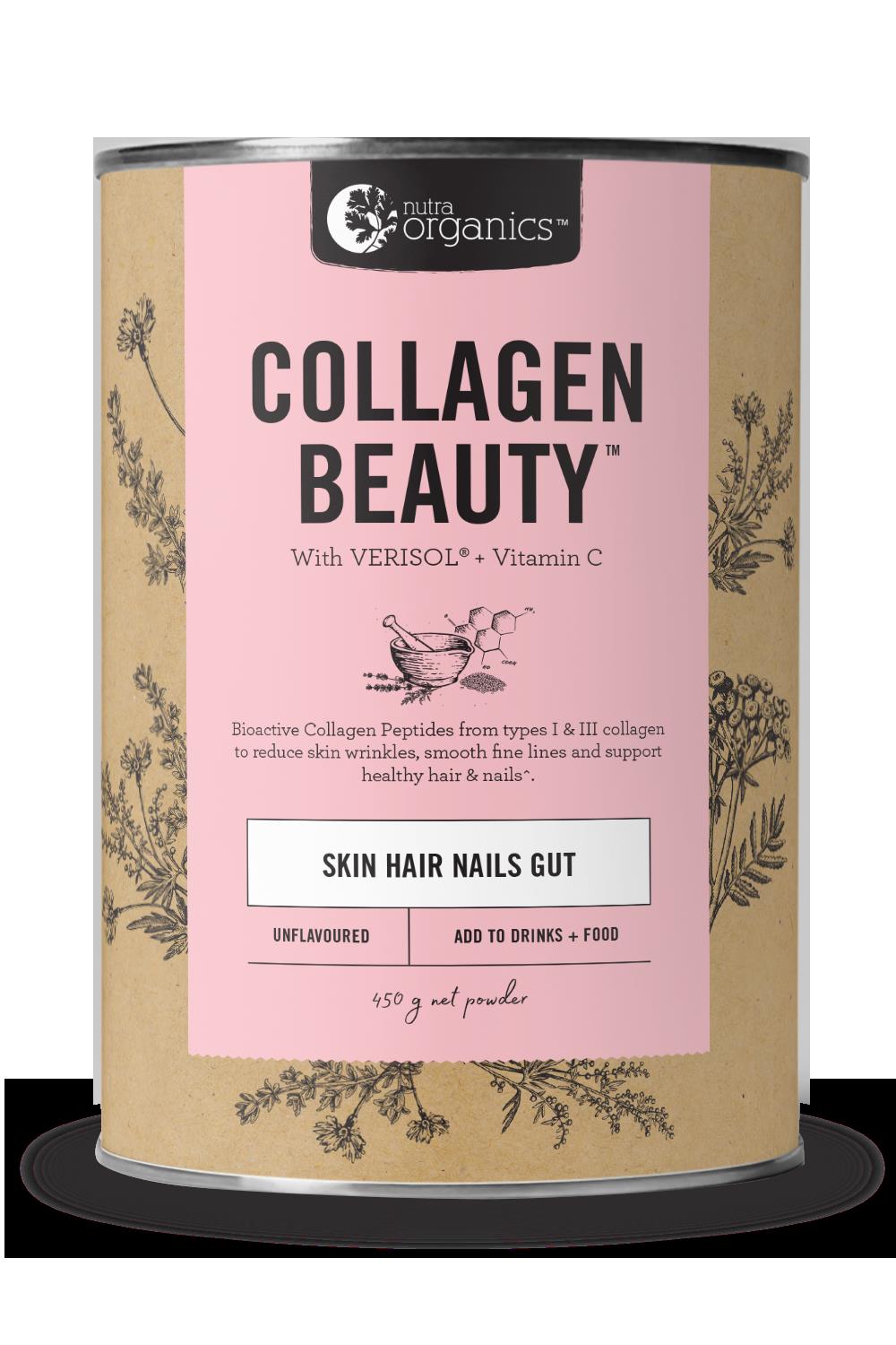 Nutra Organics Collagen Beauty (Gelatin) Skin Hair Nail Health