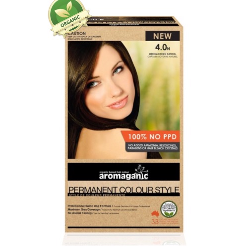 Aromaganic 4 0n Medium Brown Natural Hair Colour